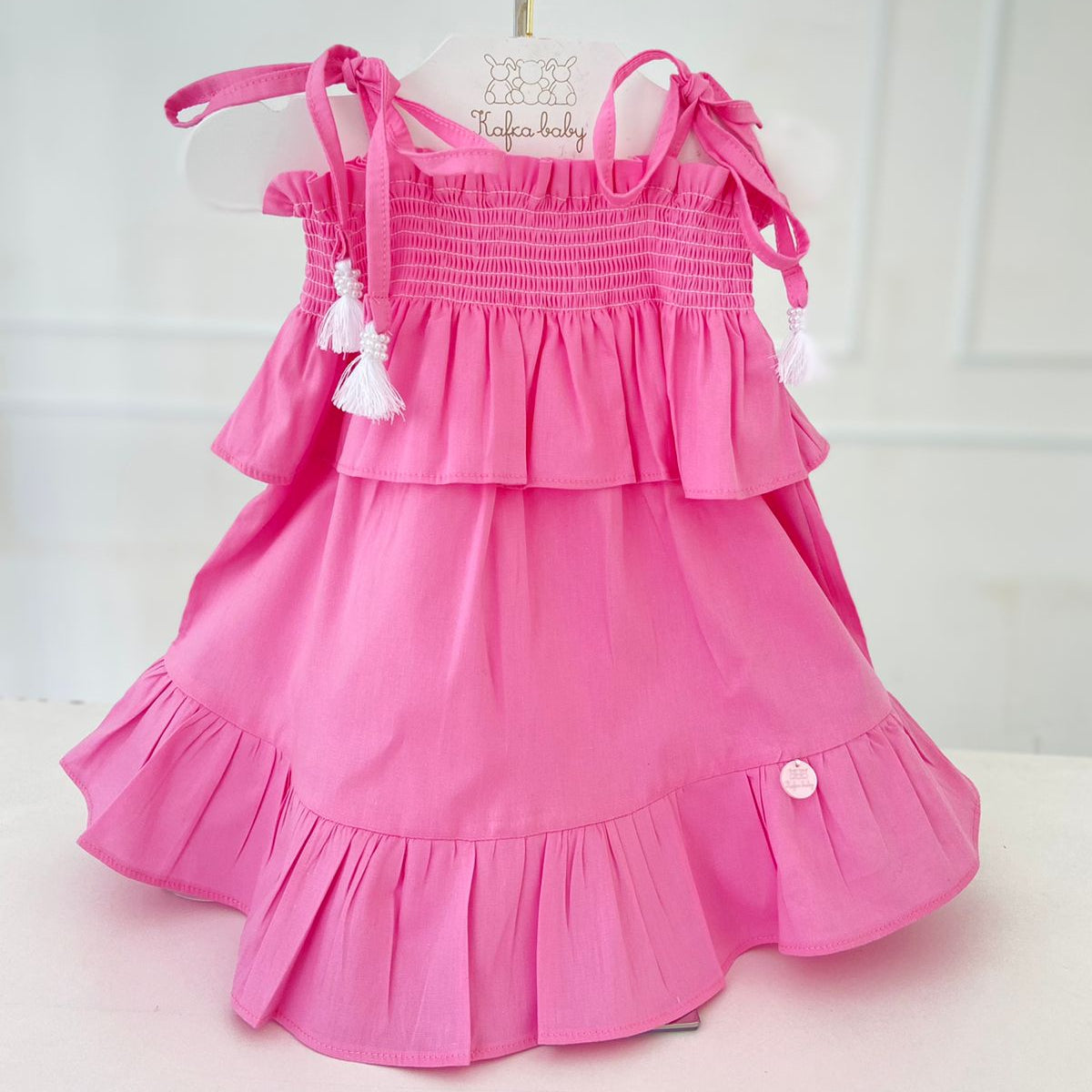 Smocked Fuchsia Dress