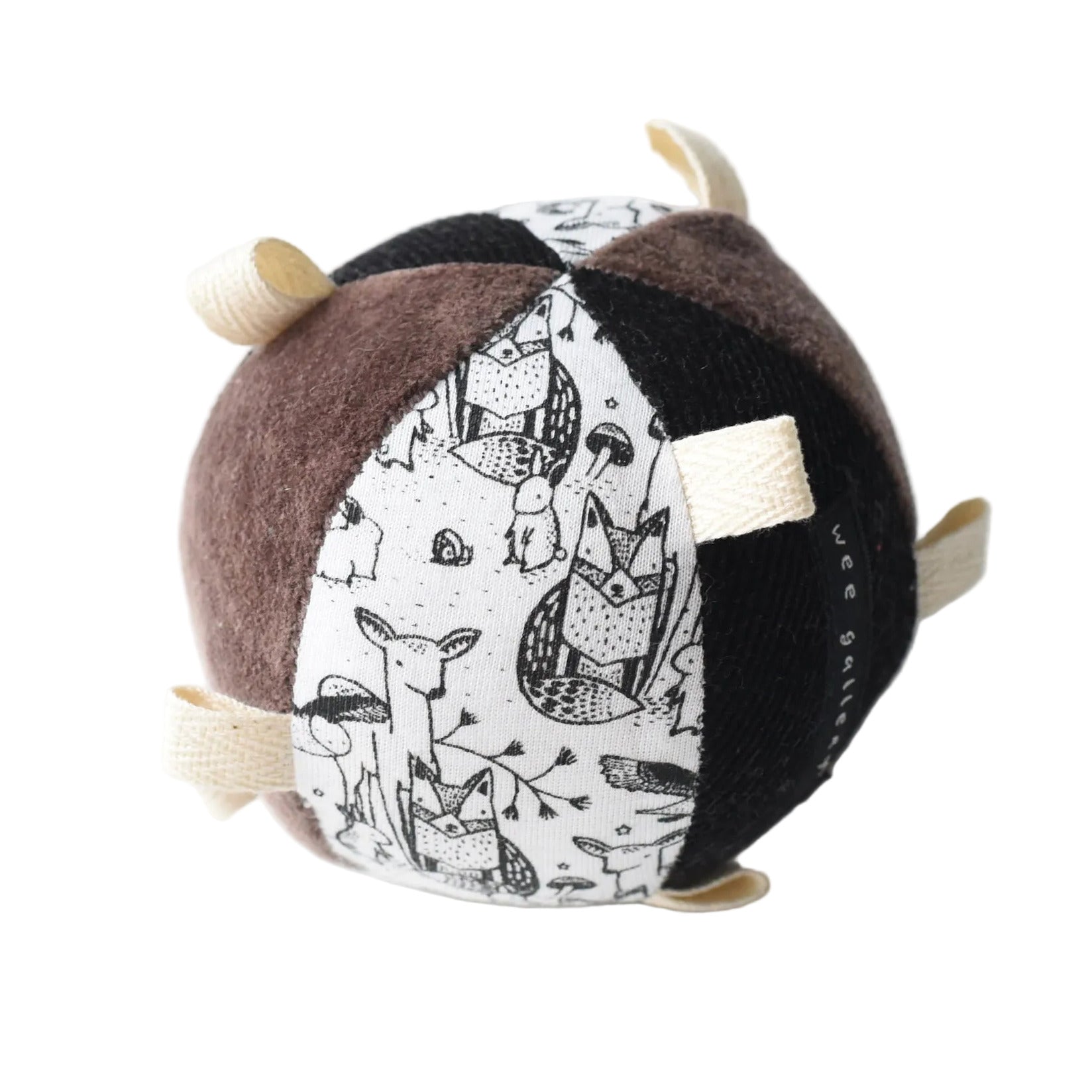 Taggy Ball with Rattle - Woodland