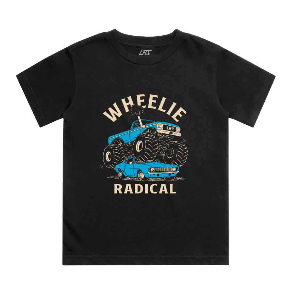 WHEELIE RADICAL TEE - BLUE EDITION (FRONT ONLY)