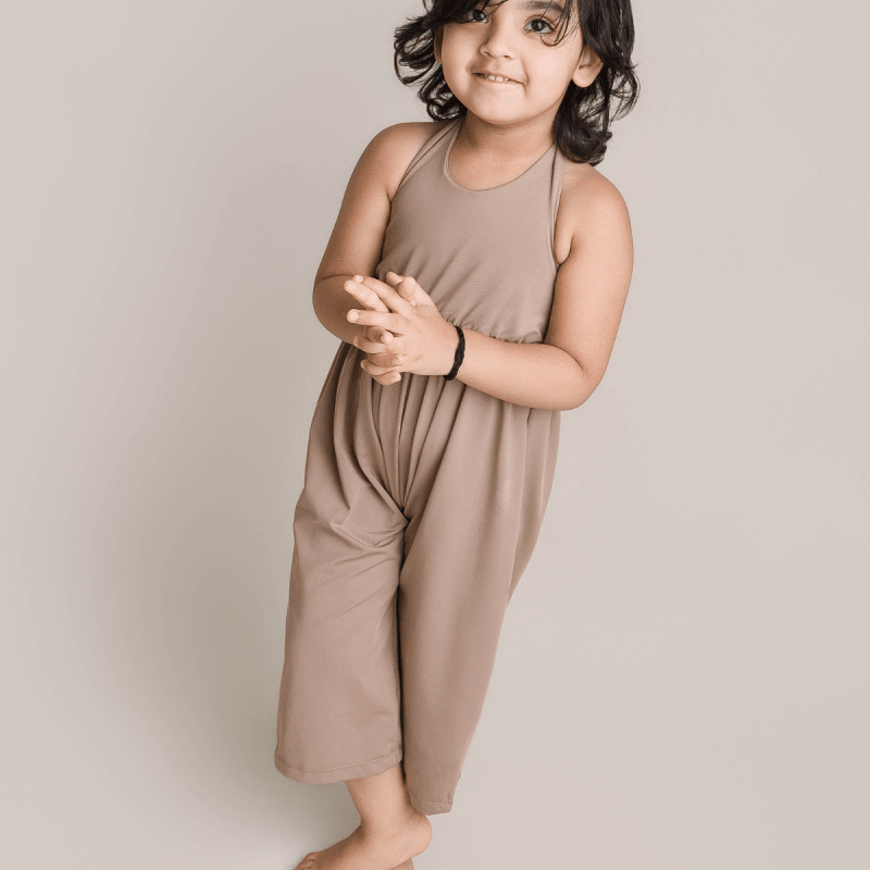 Willa Wide-Leg Halter Jumpsuit - Oatmeal
