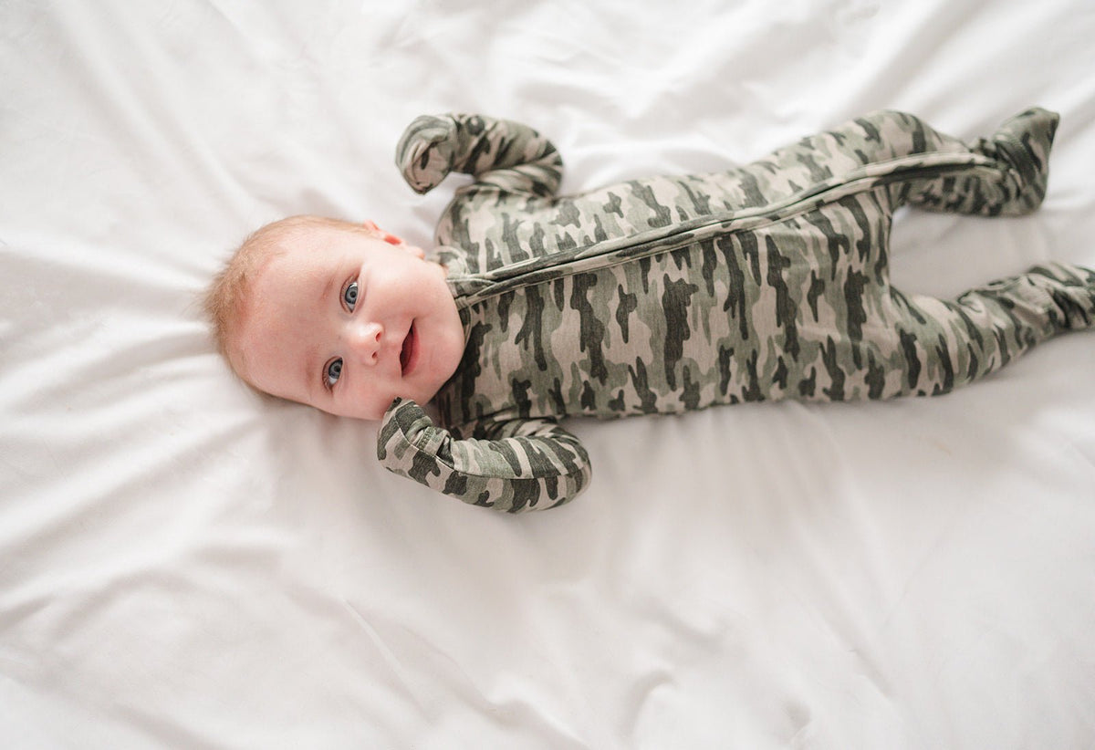 Camo Baby Pajamas |Zipper Romper